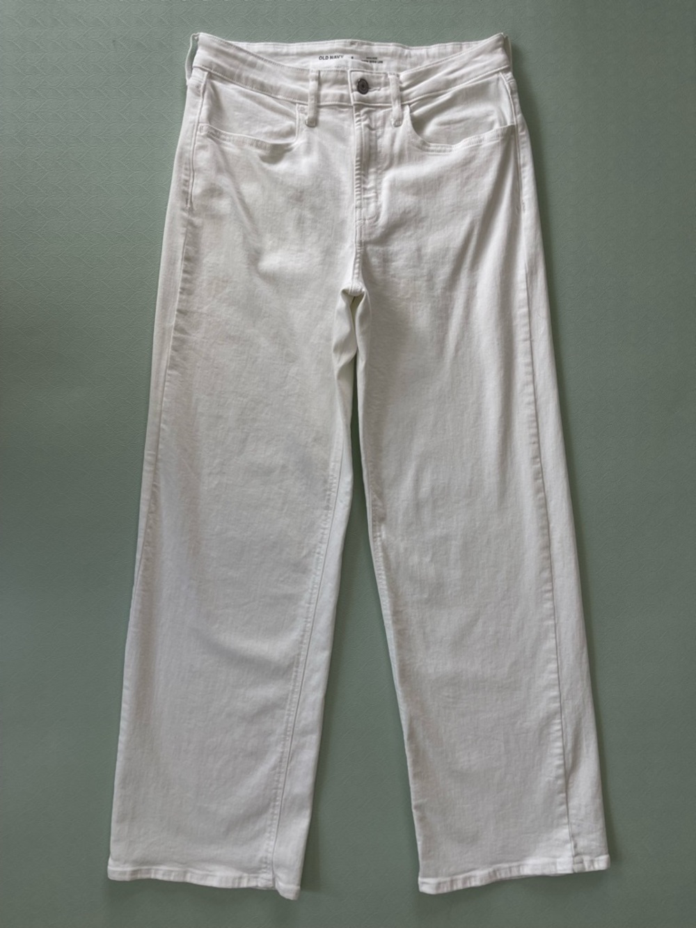 Off-White High-Rise Wow Wide Leg Jeans Sz 8